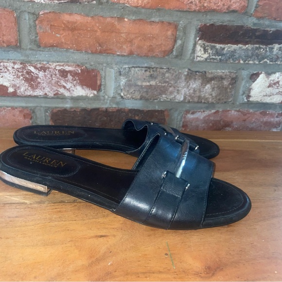 Ralph Lauren Leather Davan Slip-on Sandal - Picture 5 of 5